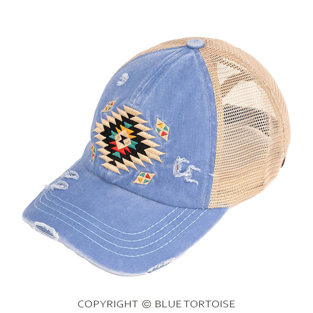 C.C Aztec Patch Pony Cap
