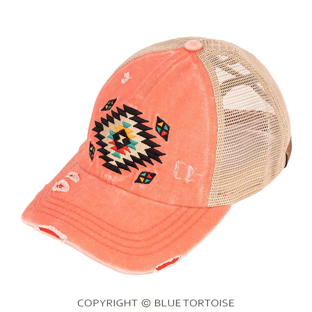 C.C Aztec Patch Pony Cap