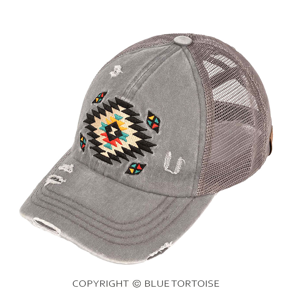 C.C Aztec Patch Pony Cap