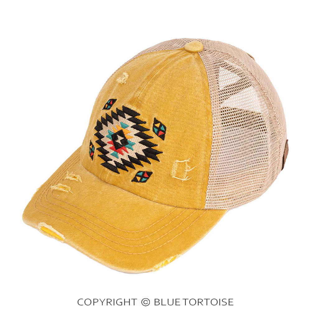 C.C Aztec Patch Pony Cap