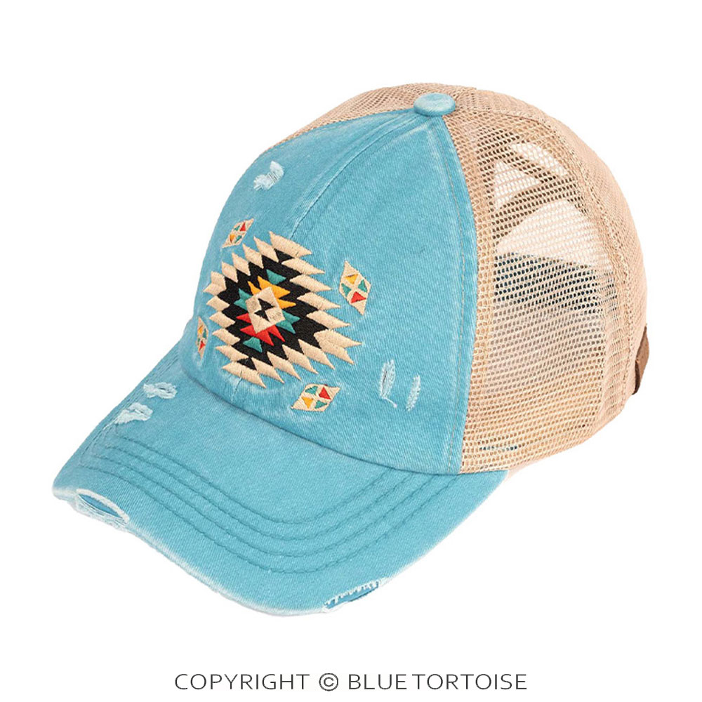 C.C Aztec Patch Pony Cap