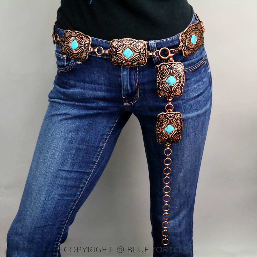 Chunky Western Concho Stone Belt - Image 2