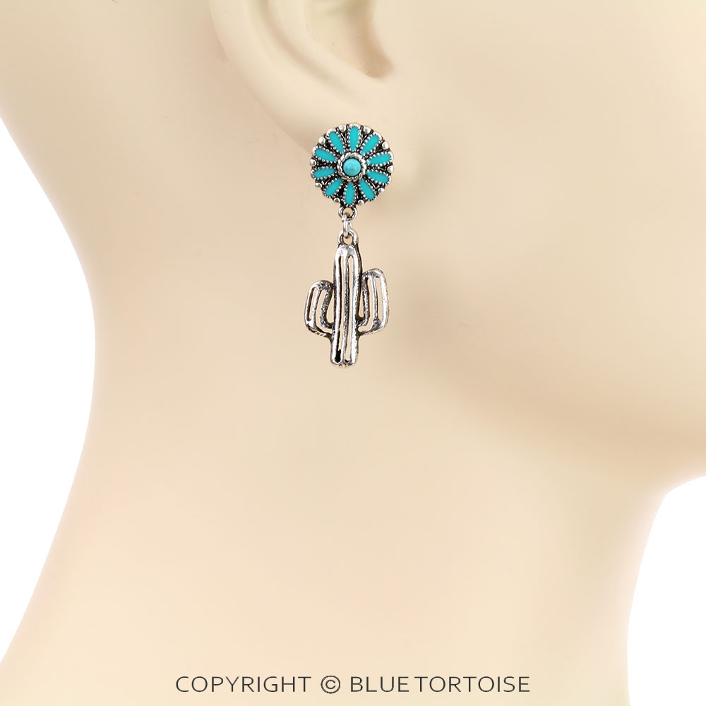 Western Cactus Stud Earrings - Image 2