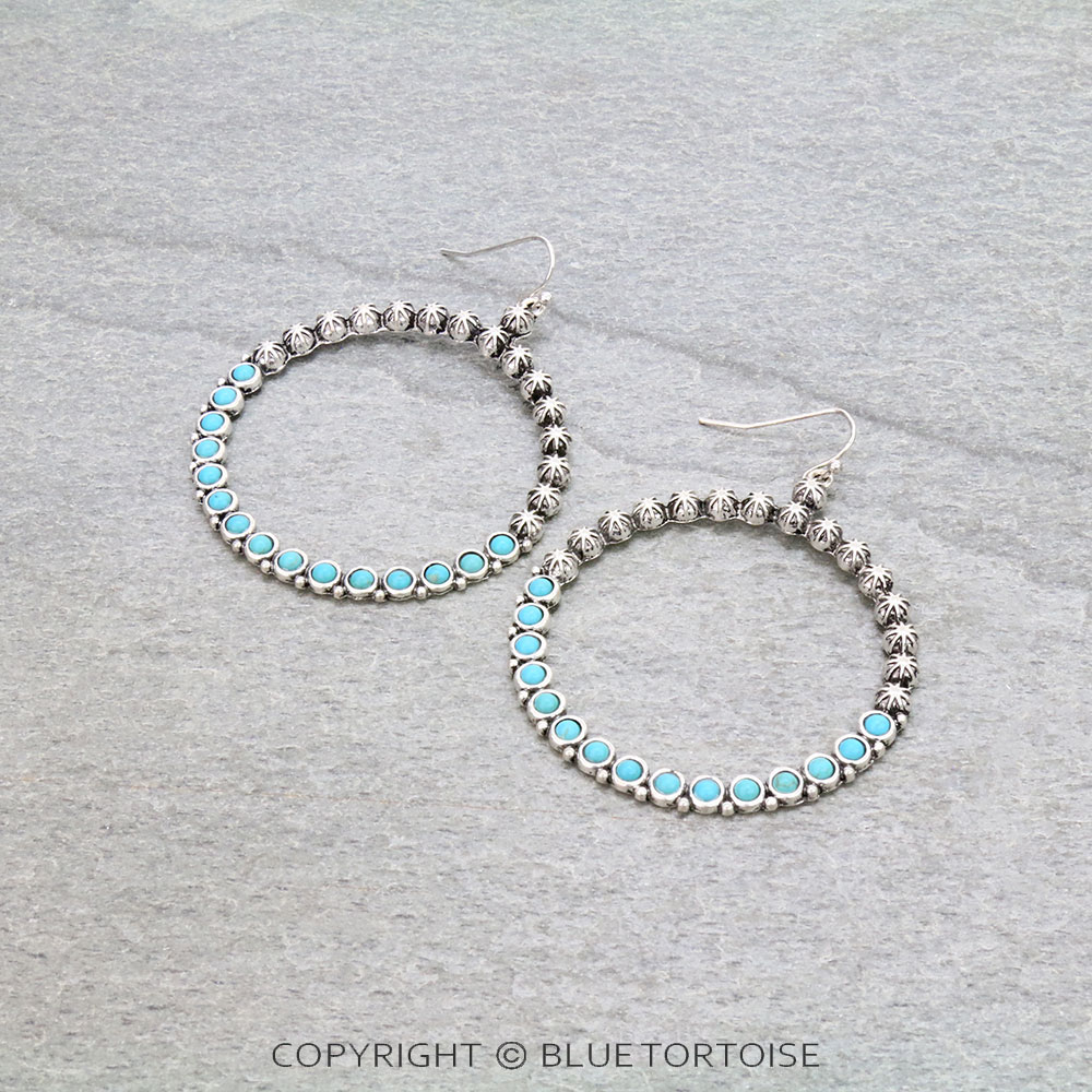 Western Round Cutout Dangle Earrings