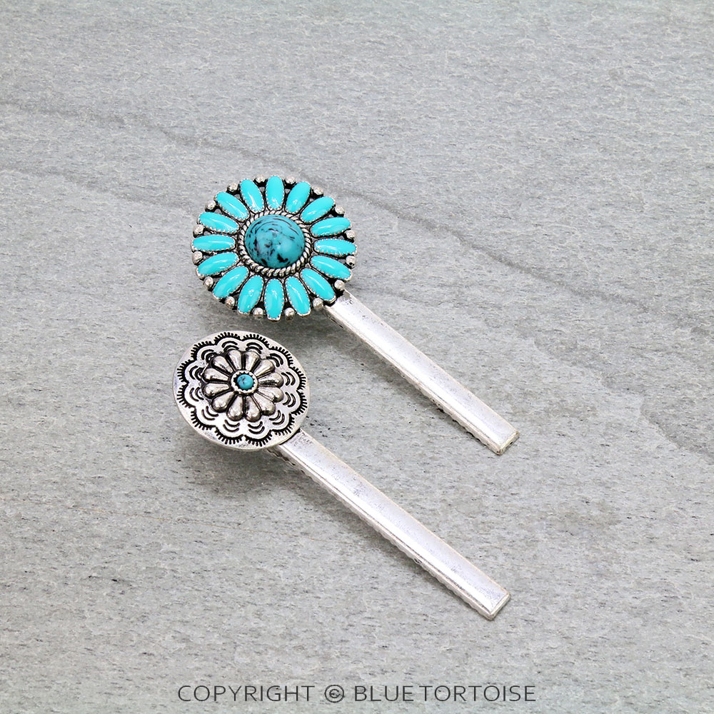 3" Western Epoxy Concho Hair Pin