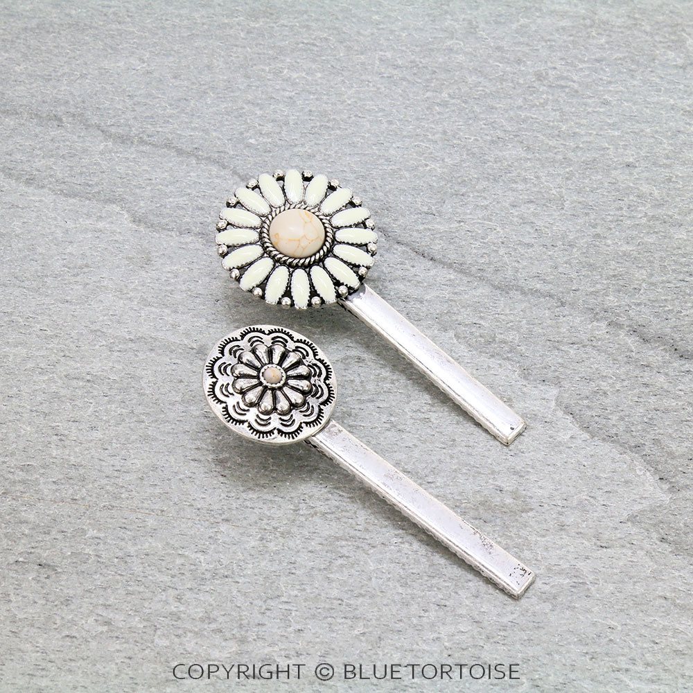 3" Western Epoxy Concho Hair Pin