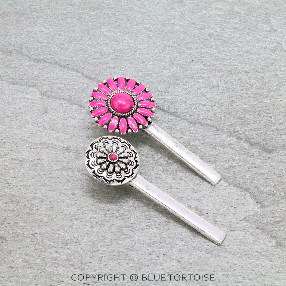 3" Western Epoxy Concho Hair Pin