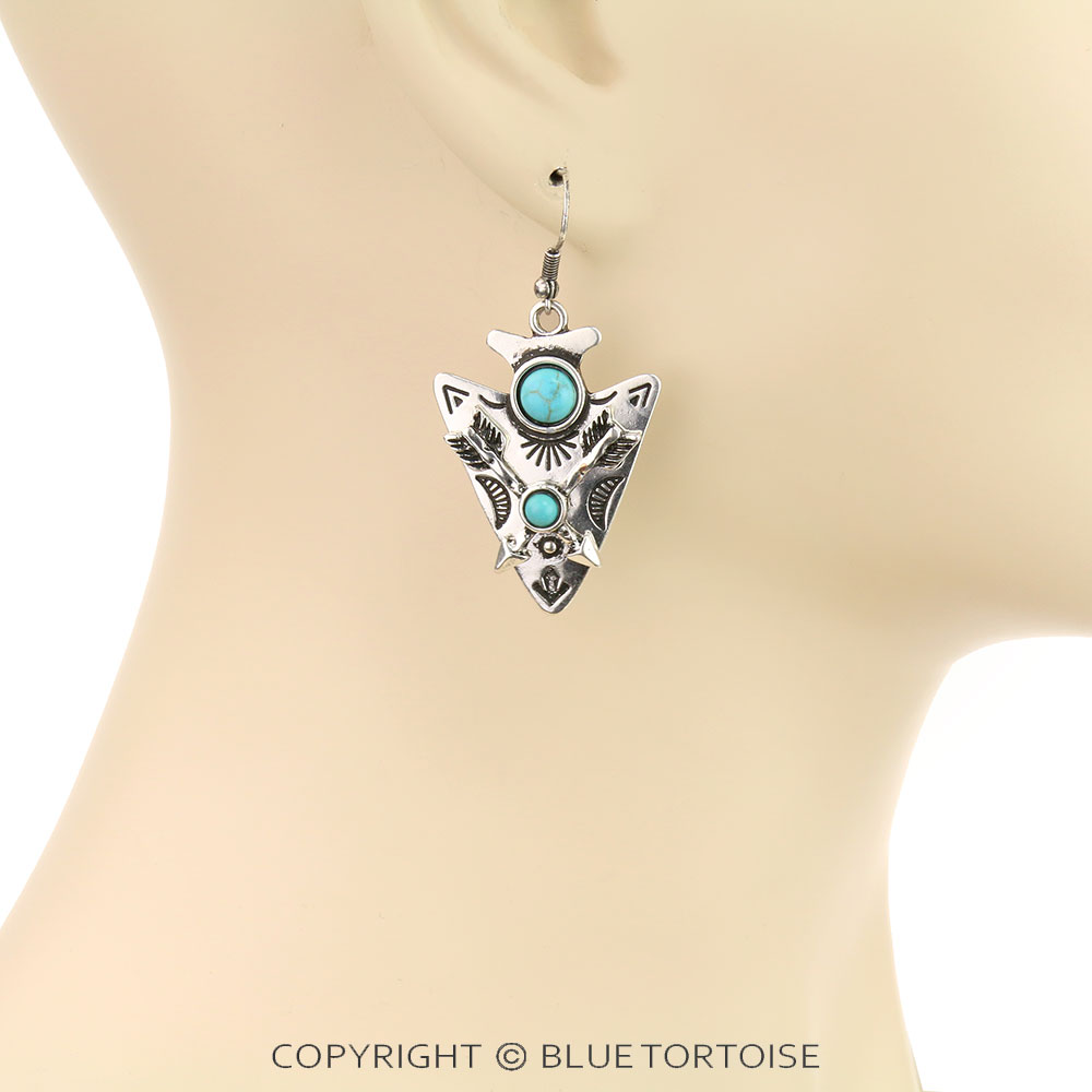Western Arrowhead Dangle Earrings - Image 2