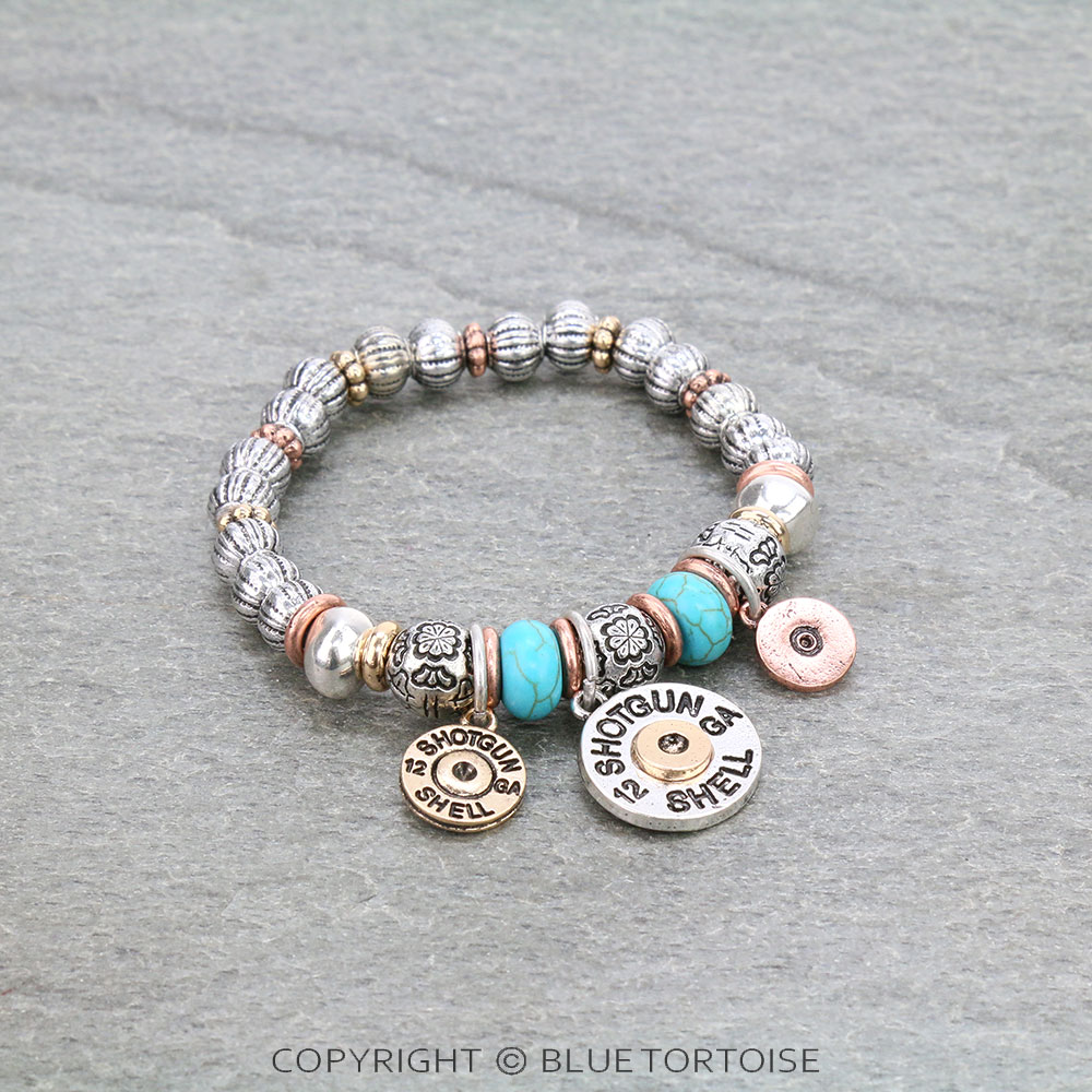 Western Shotgun Shell Stretch Bracelet