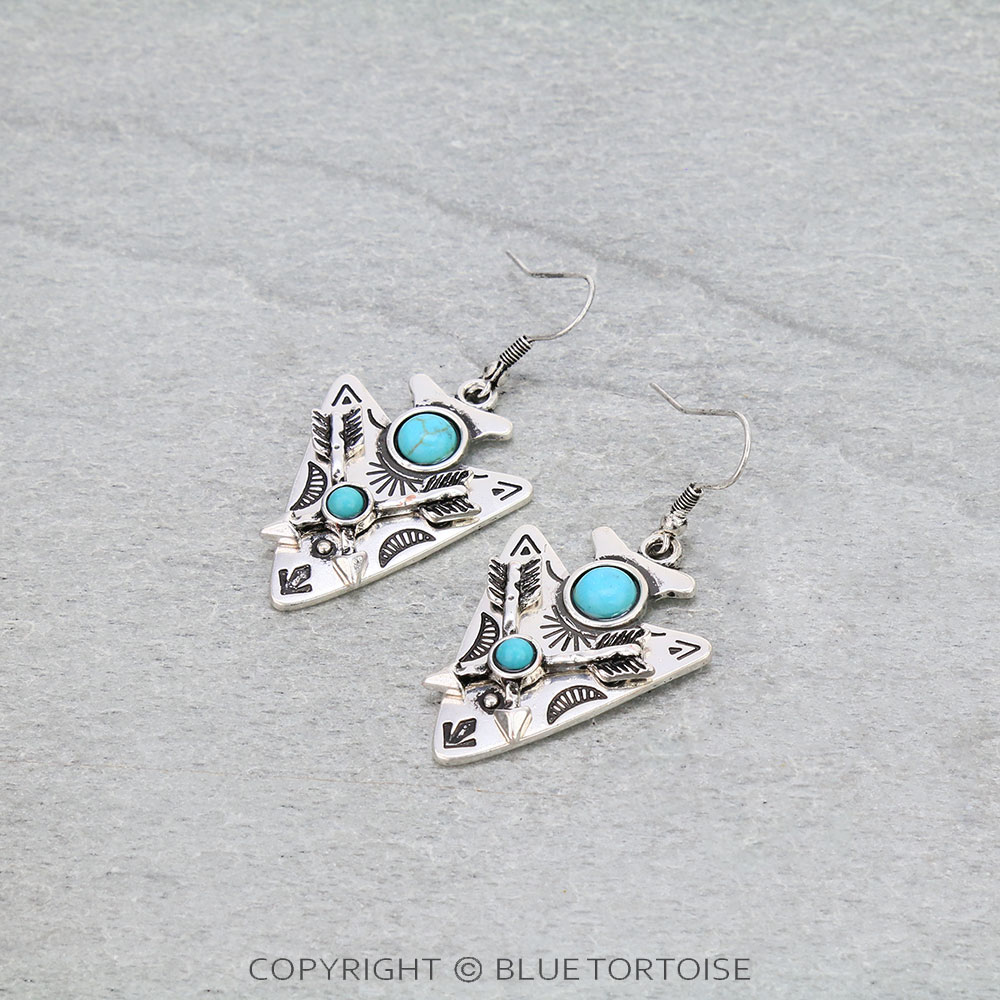 Western Arrowhead Dangle Earrings