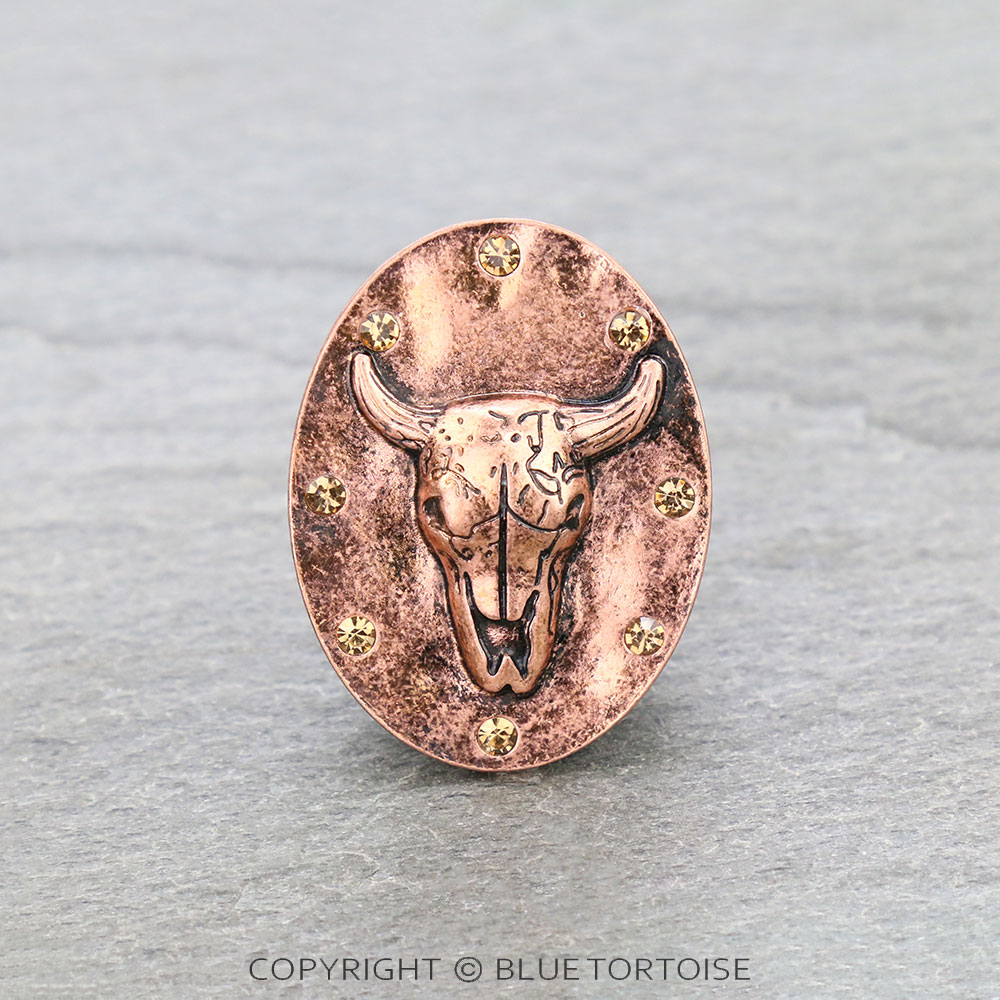 Western Longhorn with Stone Phone Grip & Stand