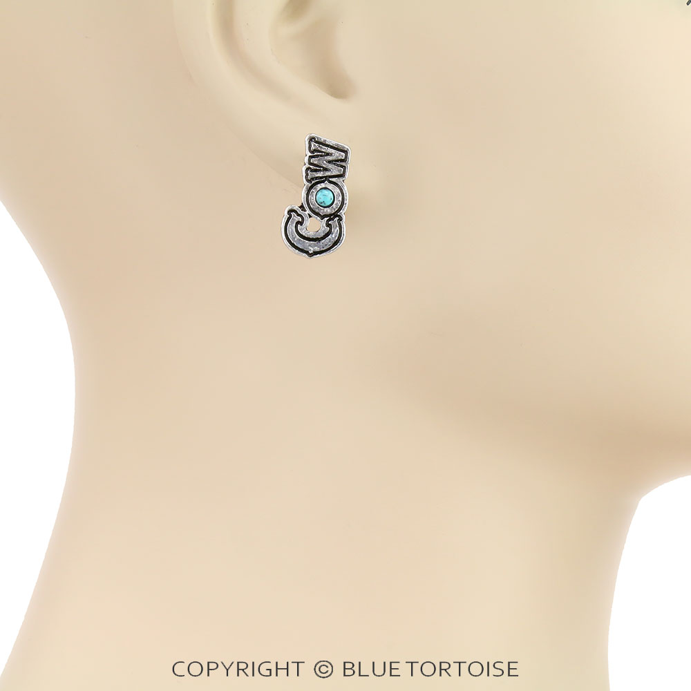 Cow Boy Stud Earrings - Image 2