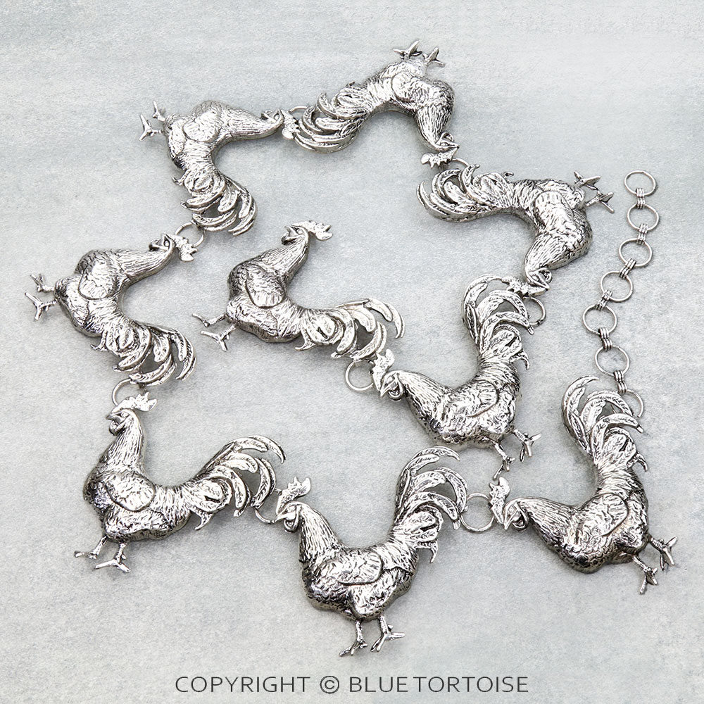 Western Rooster Metal Chain Belt L/XL