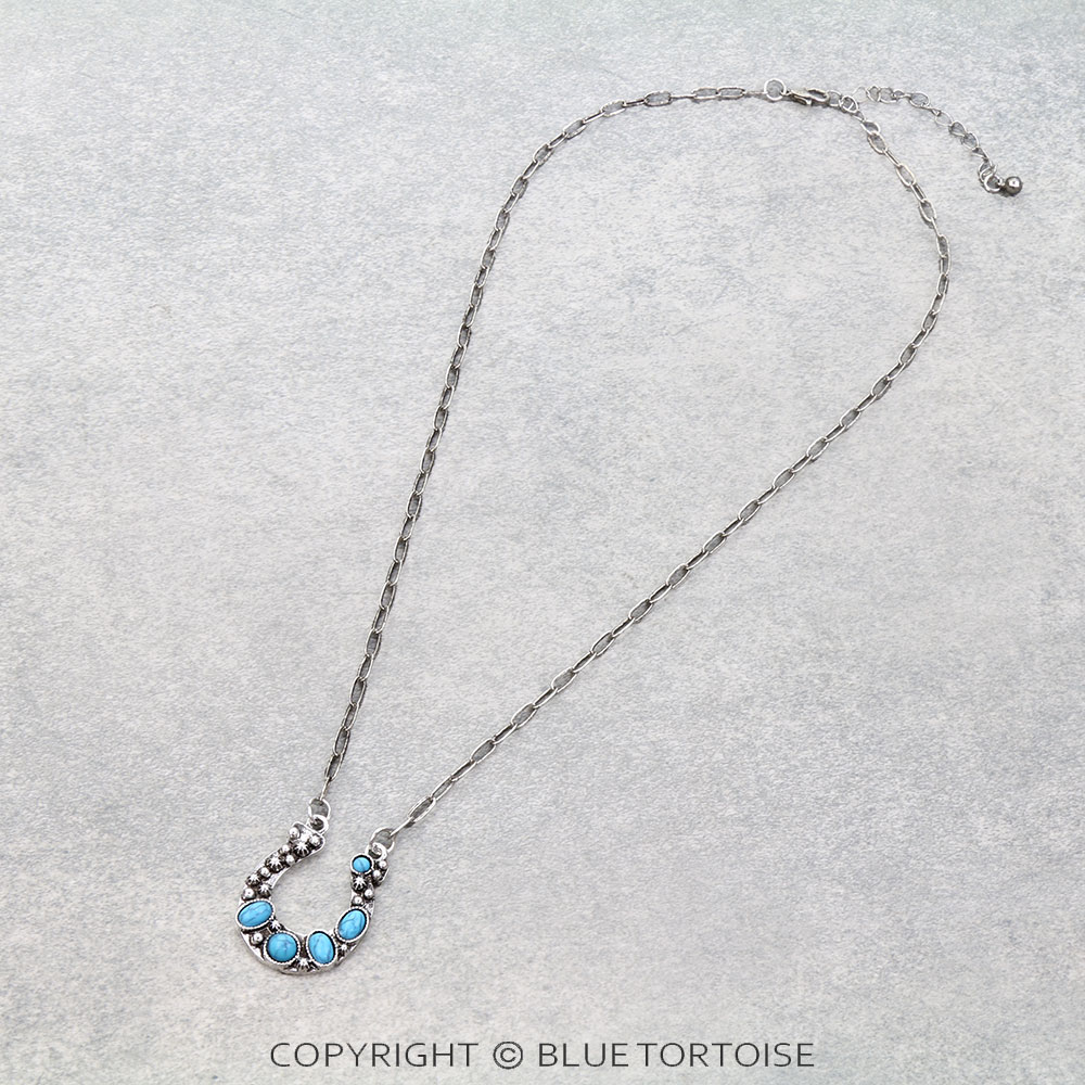 Western Horseshoe Stone Necklace