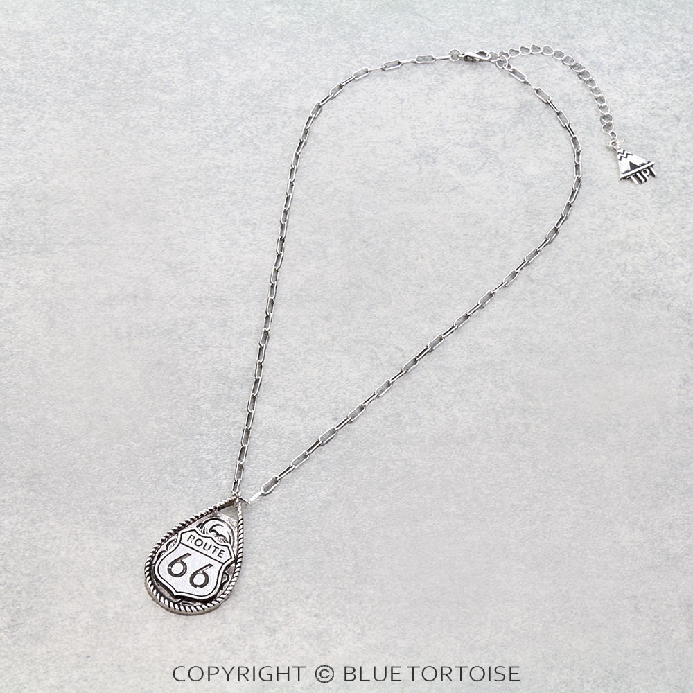 Western Teardrop Route 66 Necklace