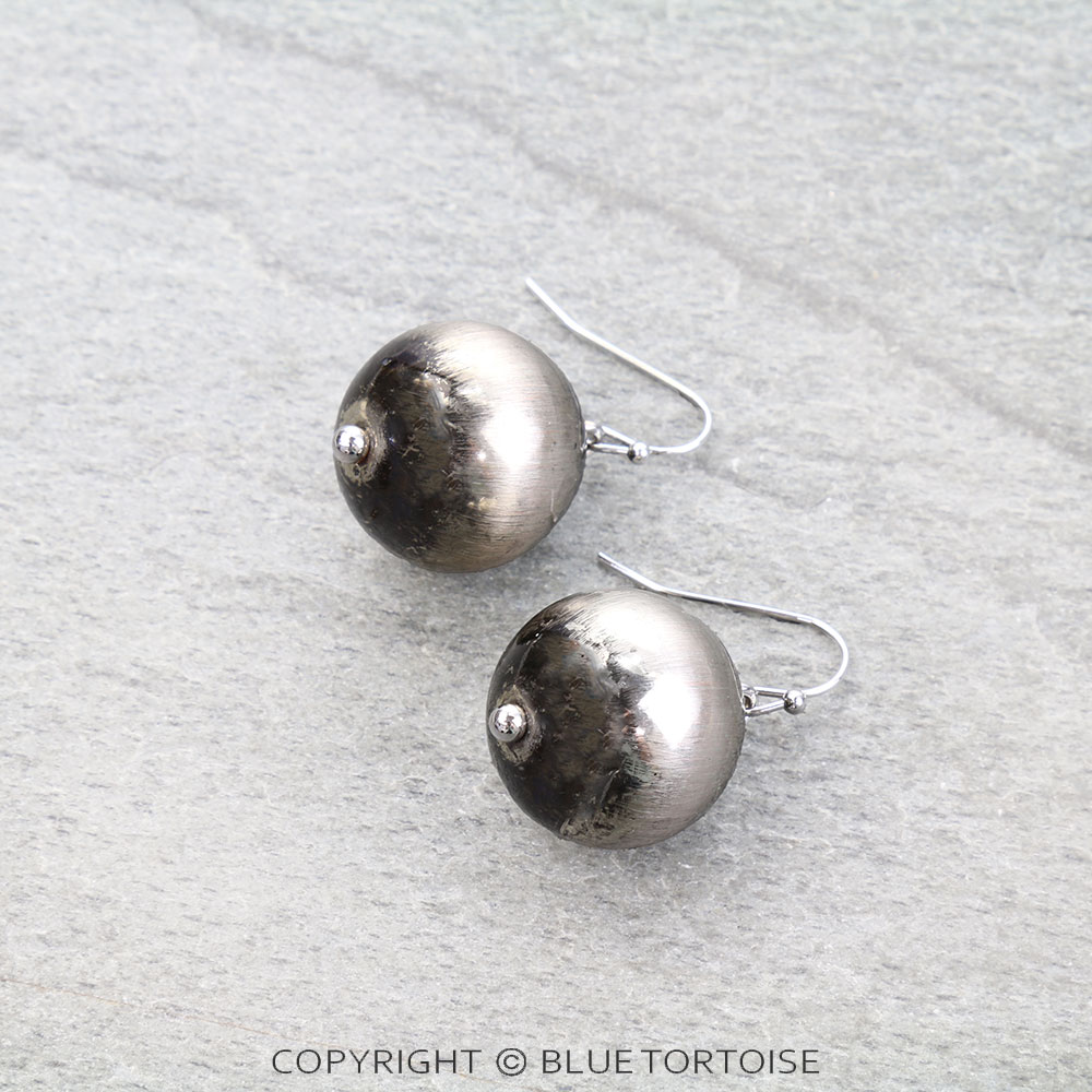 Navajo Style Pearl Dangle Earrings