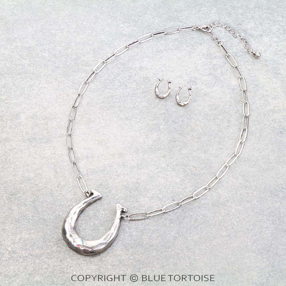 Western Horseshoe Necklace Set