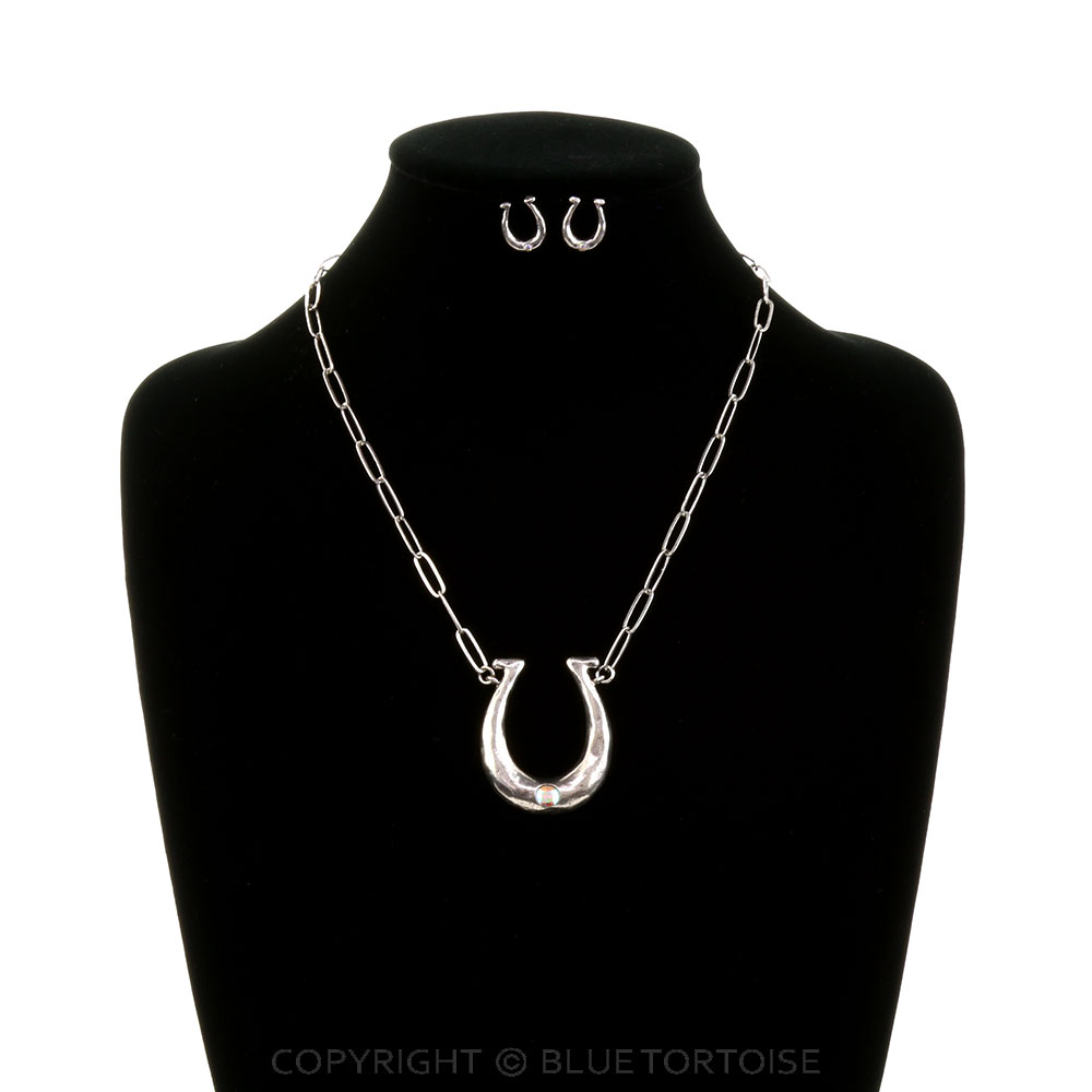 Western Horseshoe Necklace Set - Image 2
