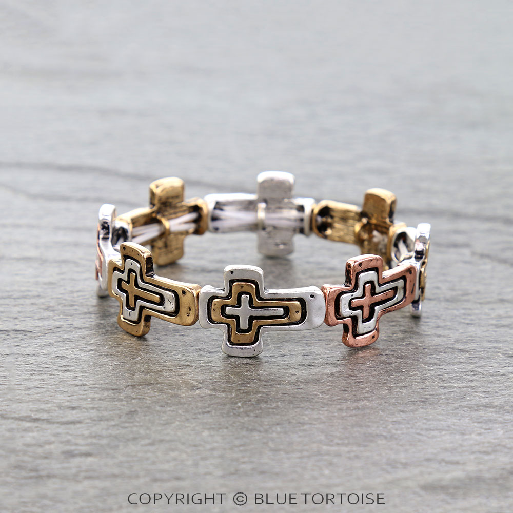 Western Cross Stretch Bracelet