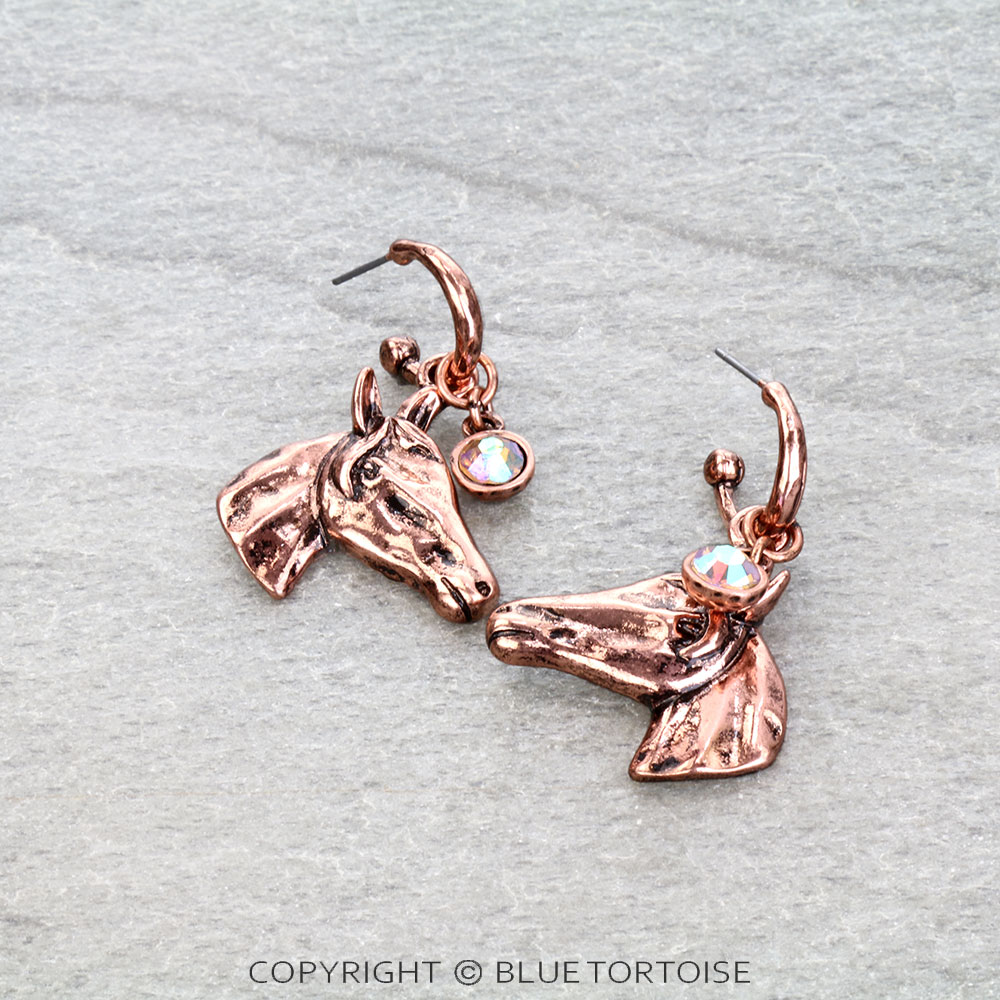 Western Horse Head Stud Earrings