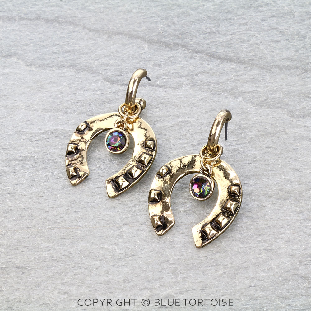 Western Horseshoe Stud Earrings