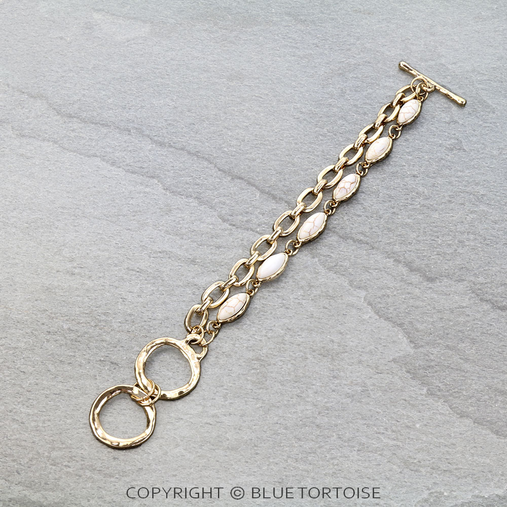 Western Oval Stone Toggle Bracelet - Image 2