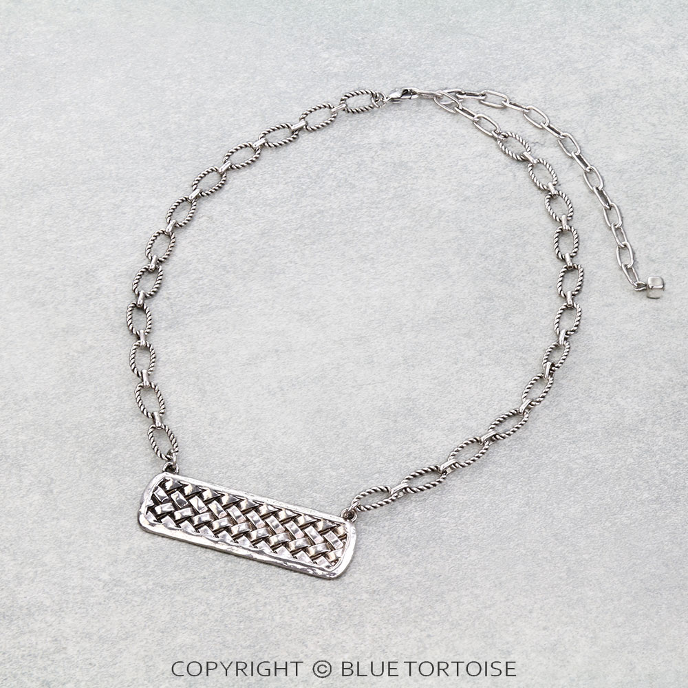 Western Woven TXR Bar Necklace