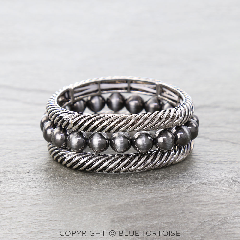 Western Twisted TXR Pearl Stackable Bracelet
