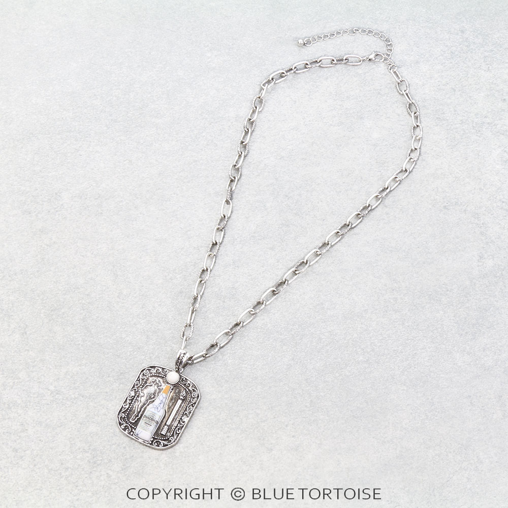 Western Spirit Bottle Cowboy Necklace