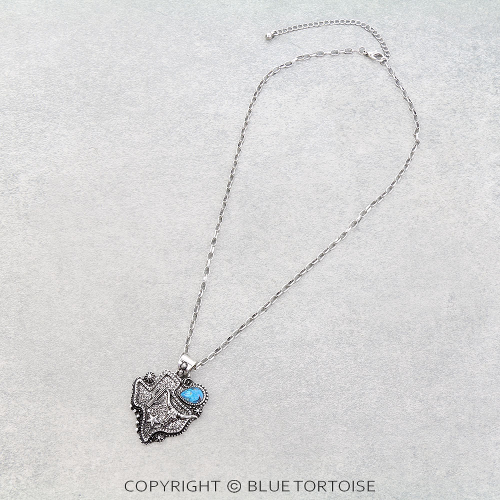 Western Texas Map Necklace