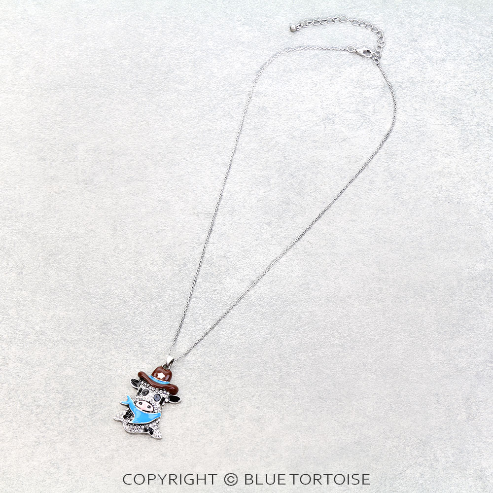 Western Cowboy Cow Necklace