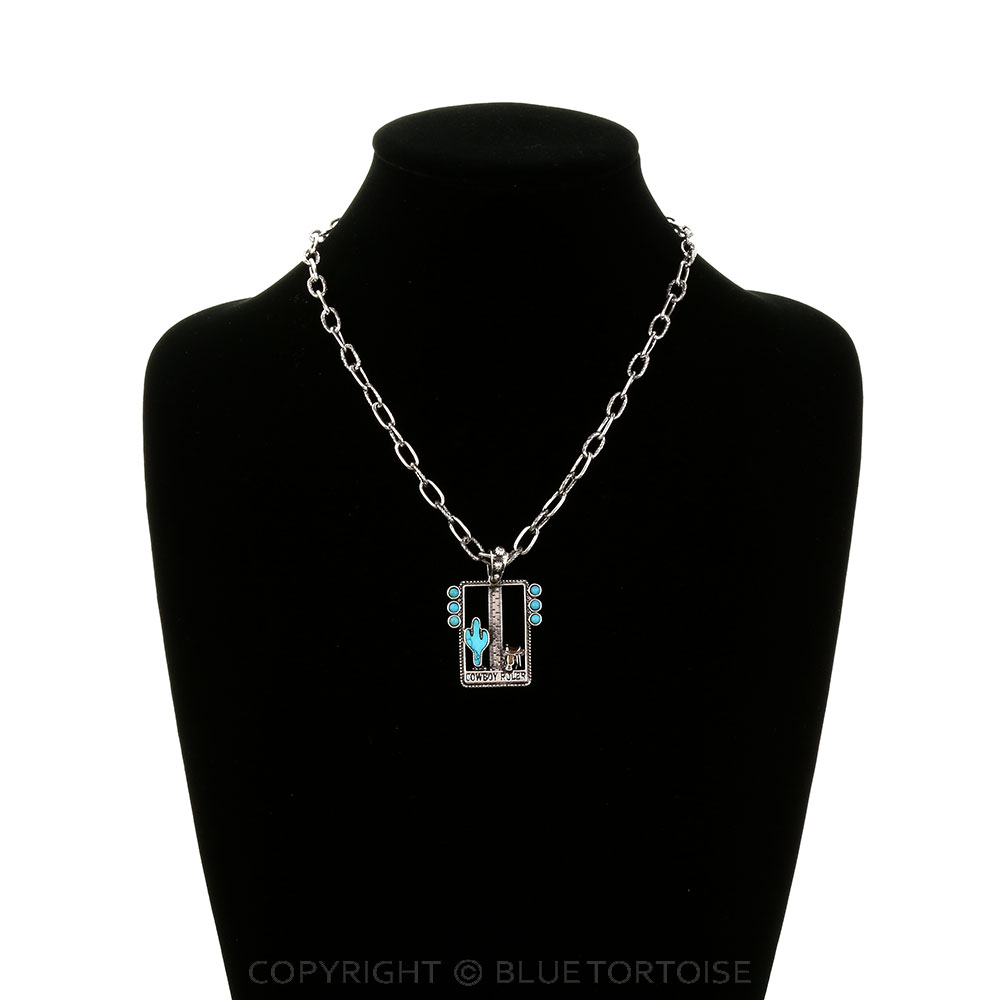 Western Cowboy Ruler Stone Necklace - Image 2