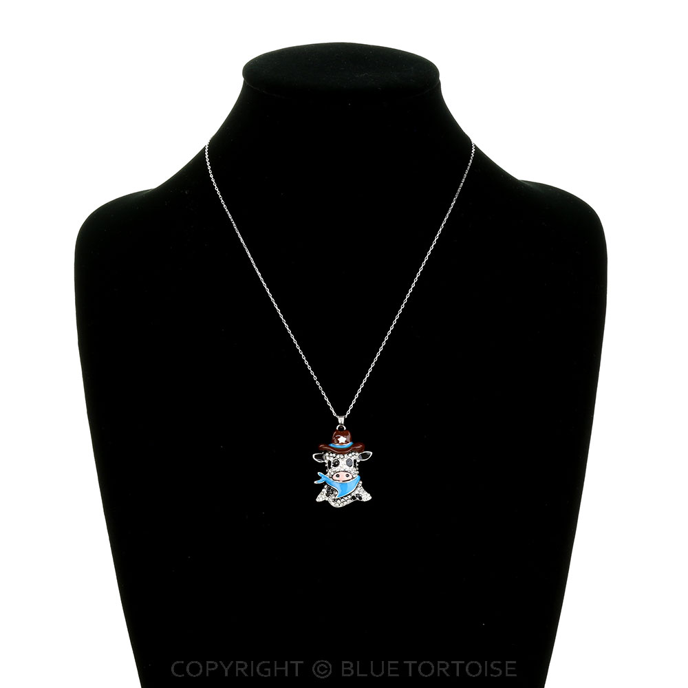 Western Cowboy Cow Necklace - Image 2