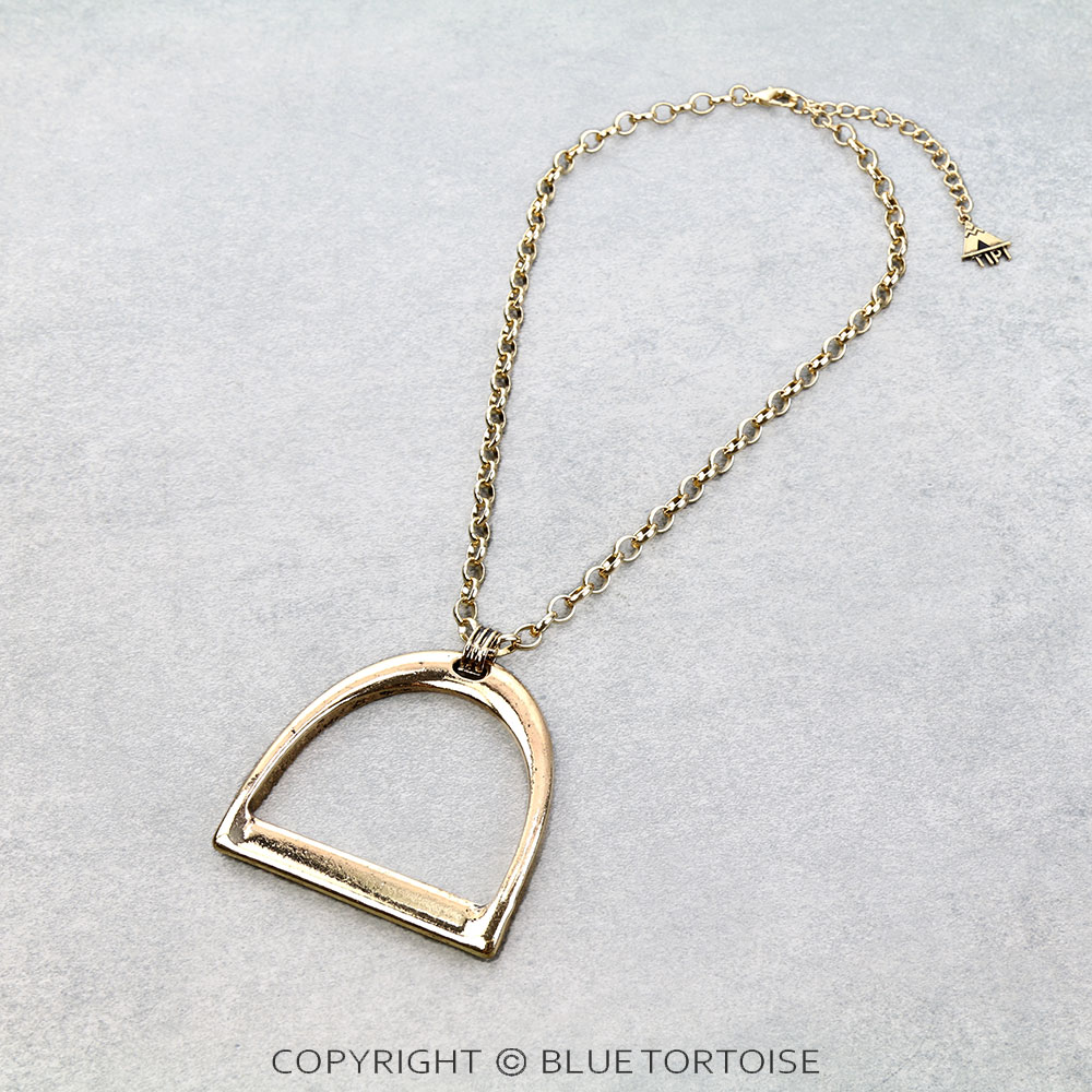 Western Large Horsebit Pendant Necklace