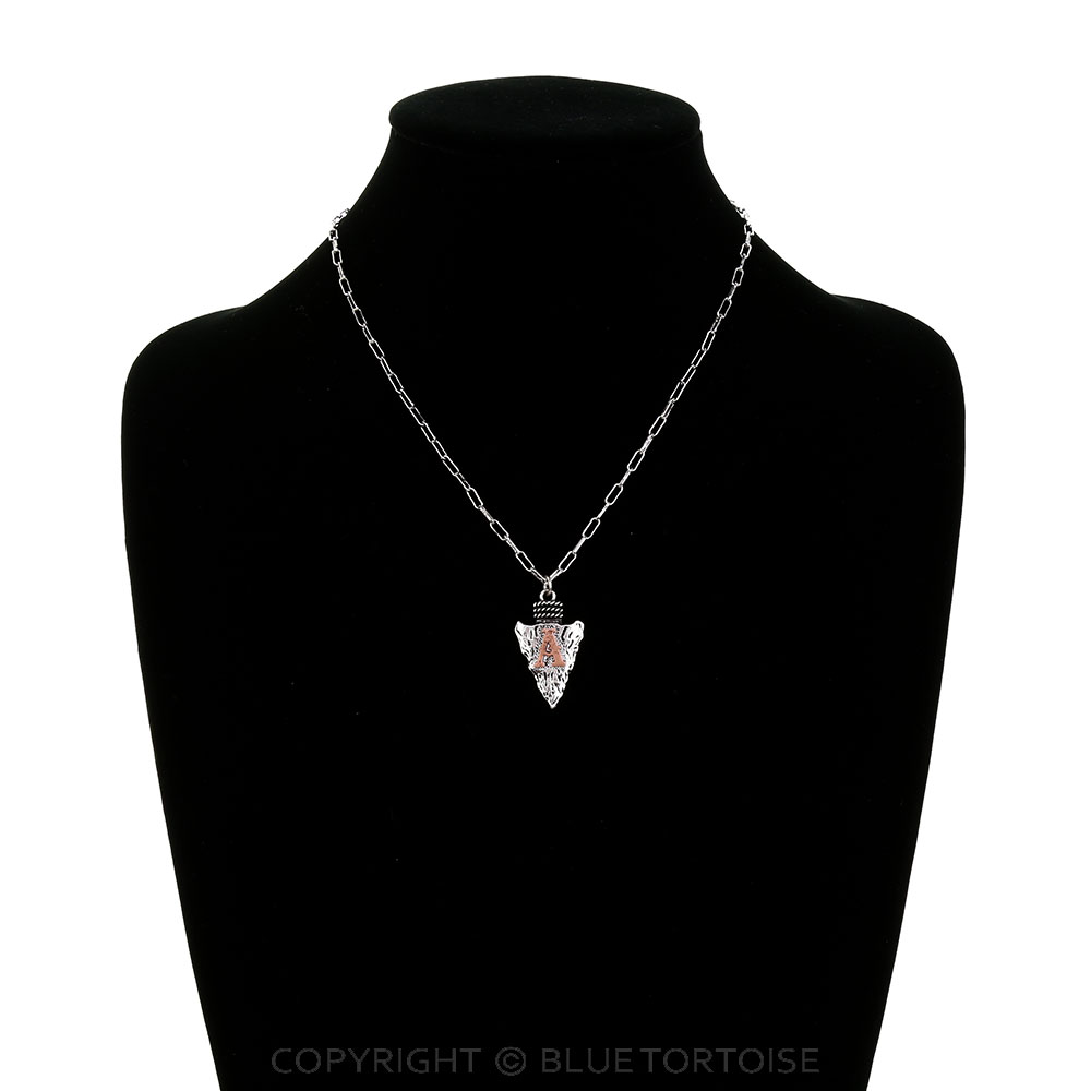 Western Arrowhead Initial Necklace - Image 2