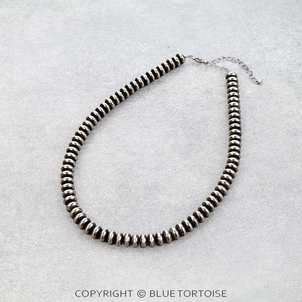 Saucer Navajo Style Pearl Necklace