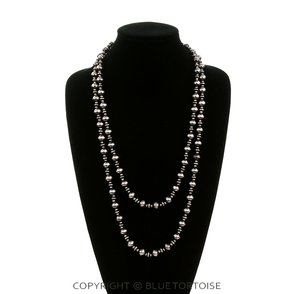 60" Navajo Style Pearl Necklace - Image 2