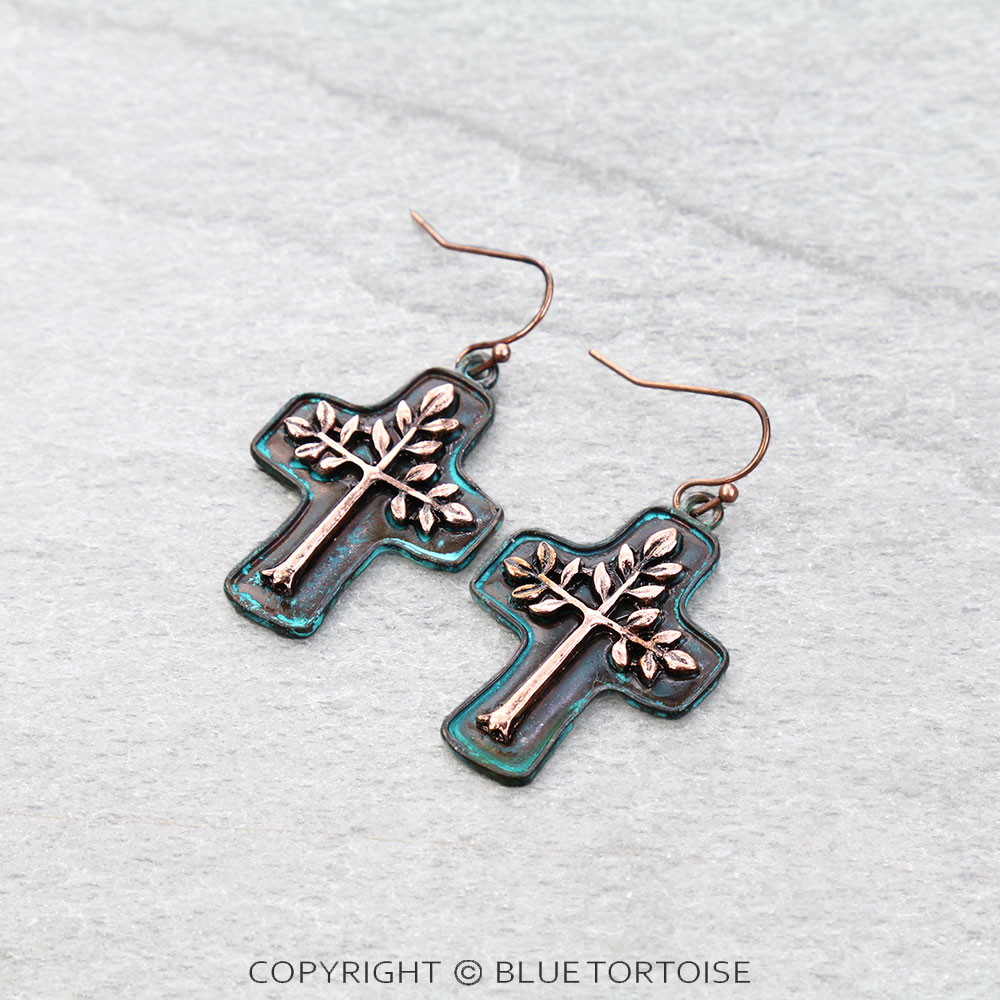 Western Cross Dangle Earrings