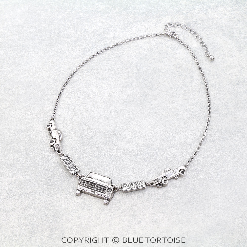 Western Cowboy Motors Pickup Truck Necklace