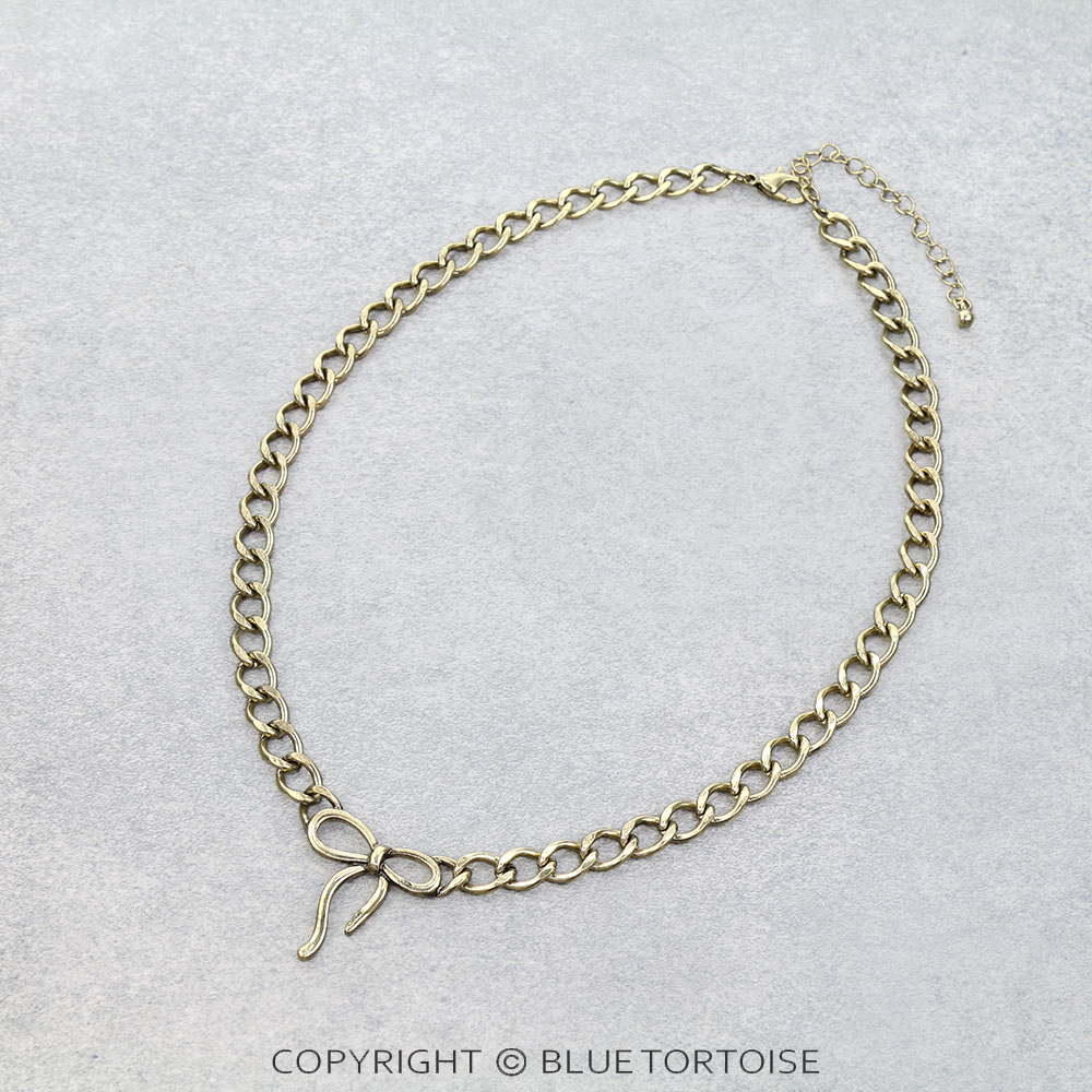 Western Bow Cuban Chain Necklace