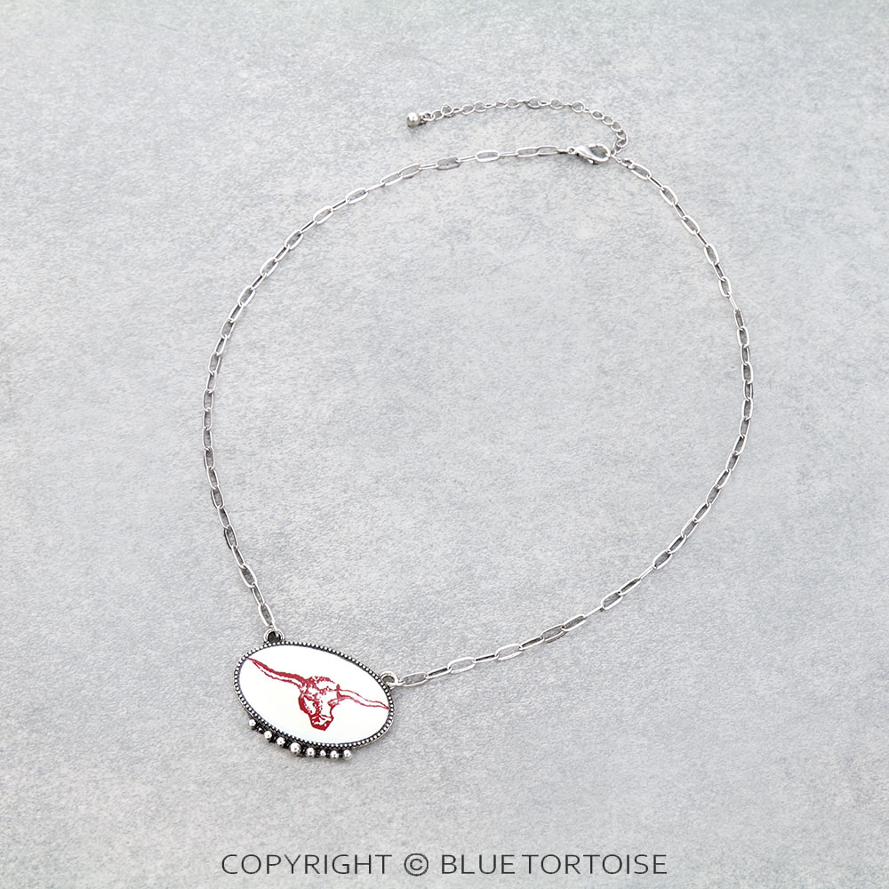 Western Steerhead Printed Necklace