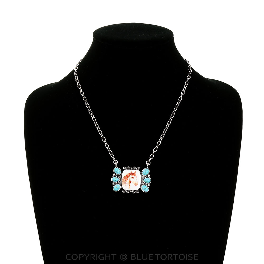 Western Horsehead Print Necklace - Image 2