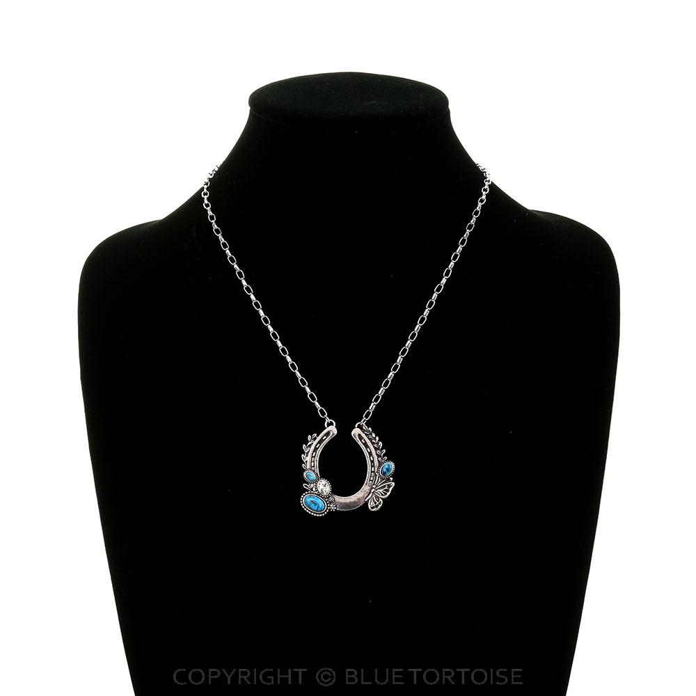 Western Horse Groove Pendant Necklace - Image 2
