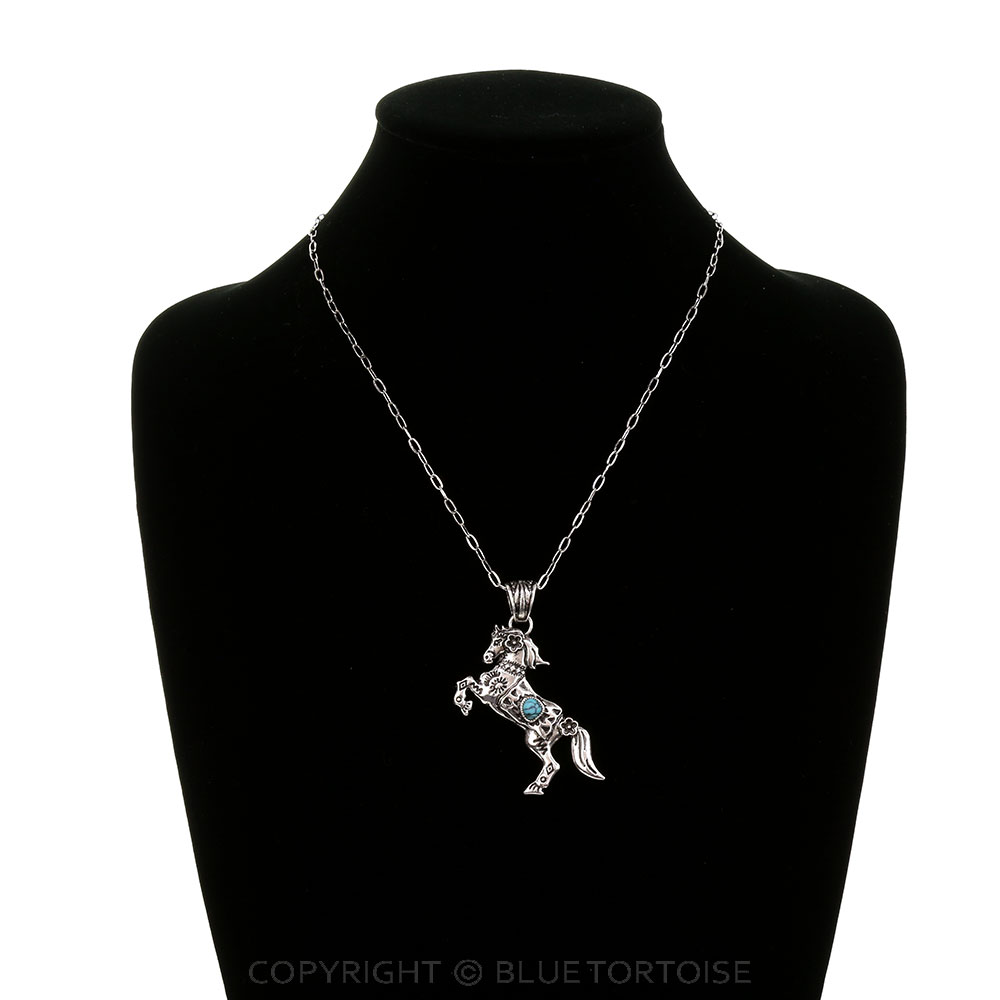 Western Horse Stone Necklace - Image 2