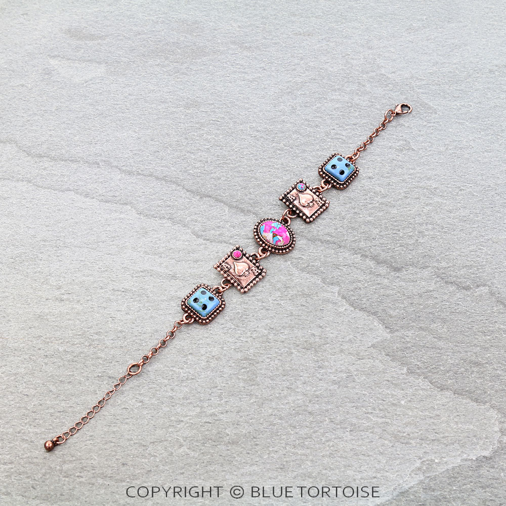 Western Casino Theme Link Bracelet - Image 2