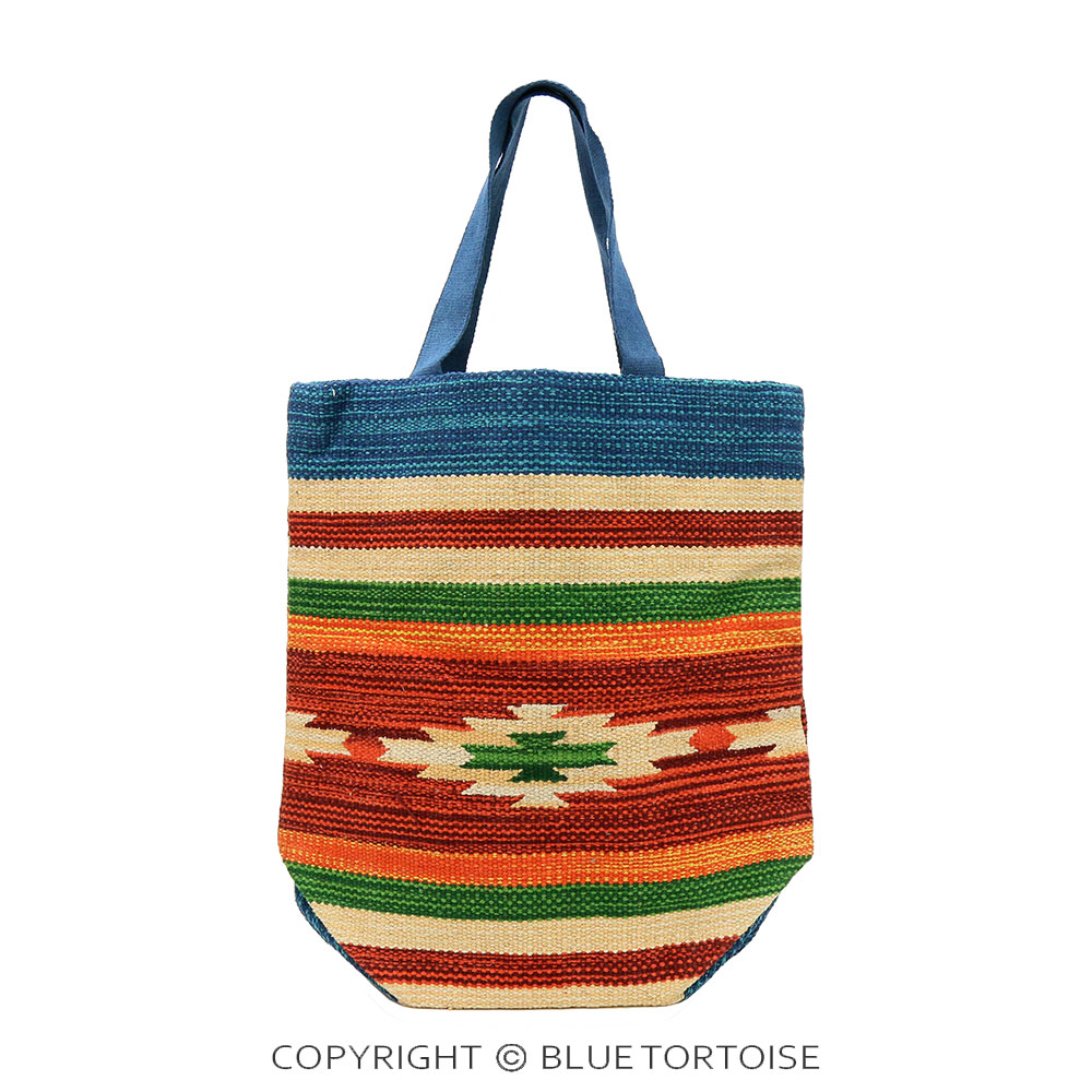 Handmade Aztec Pattern Cotton Handloom Magnetic Tote Bag