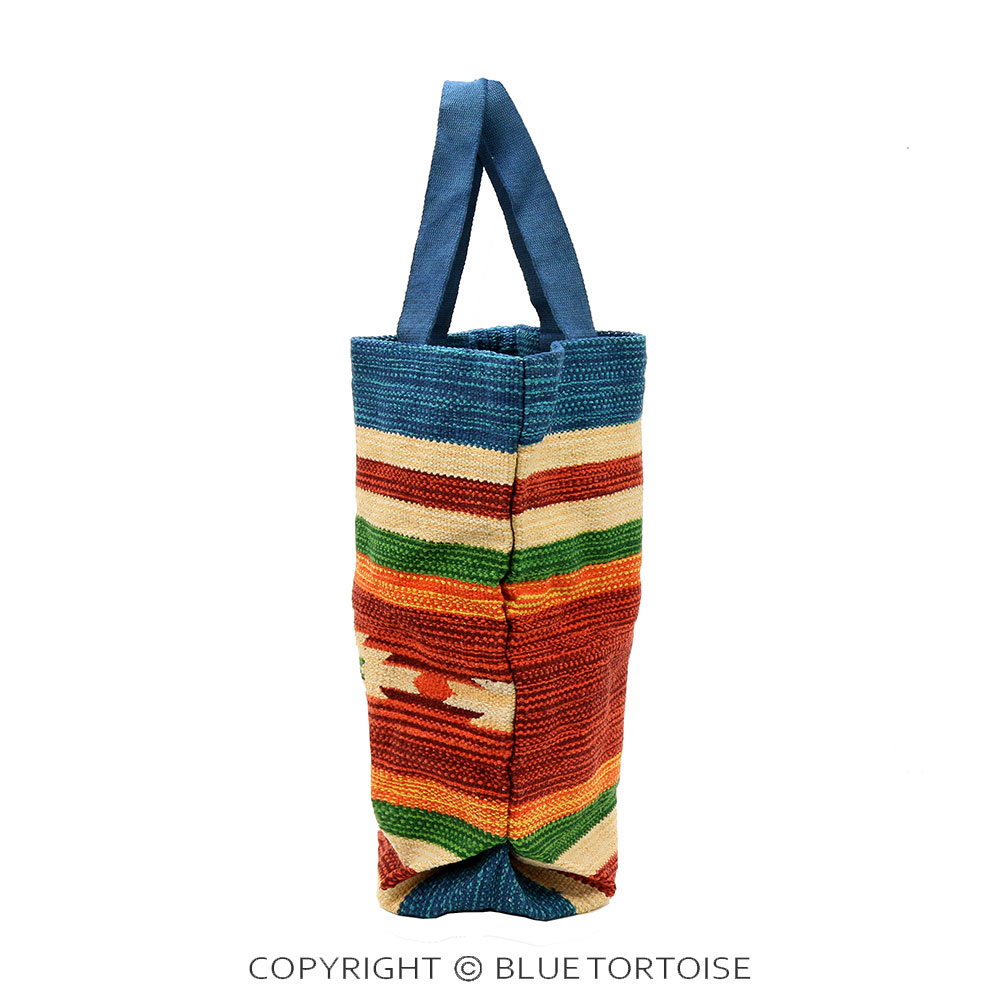 Handmade Aztec Pattern Cotton Handloom Magnetic Tote Bag - Image 3