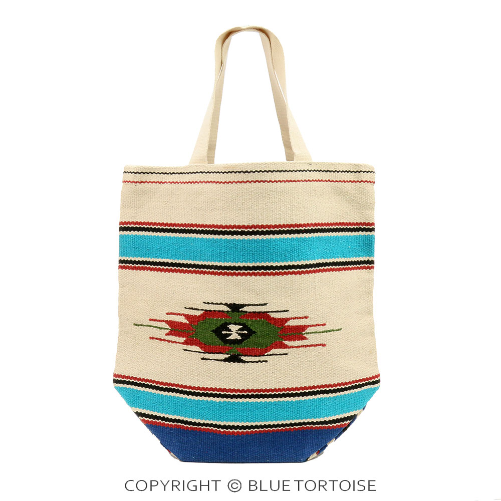 Handmade Aztec Pattern Cotton Handloom Magnetic Tote Bag