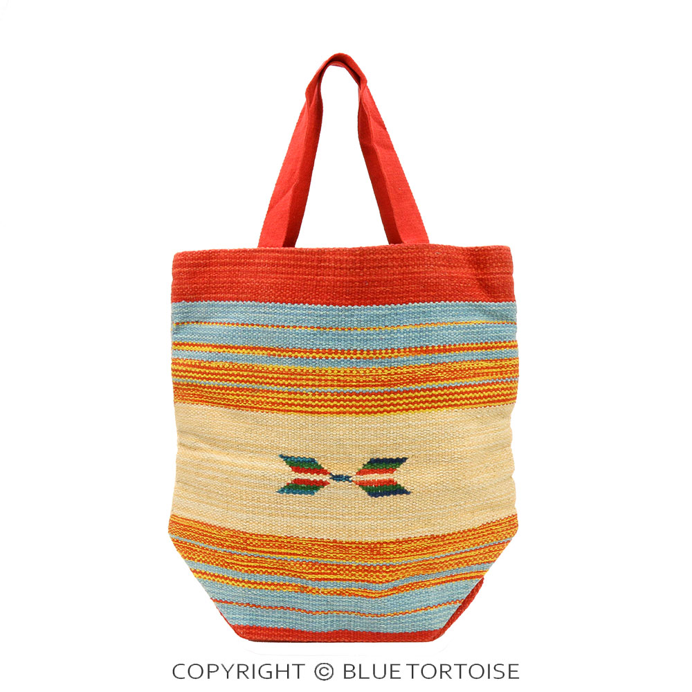 Handmade Aztec Pattern Cotton Handloom Magnetic Tote Bag