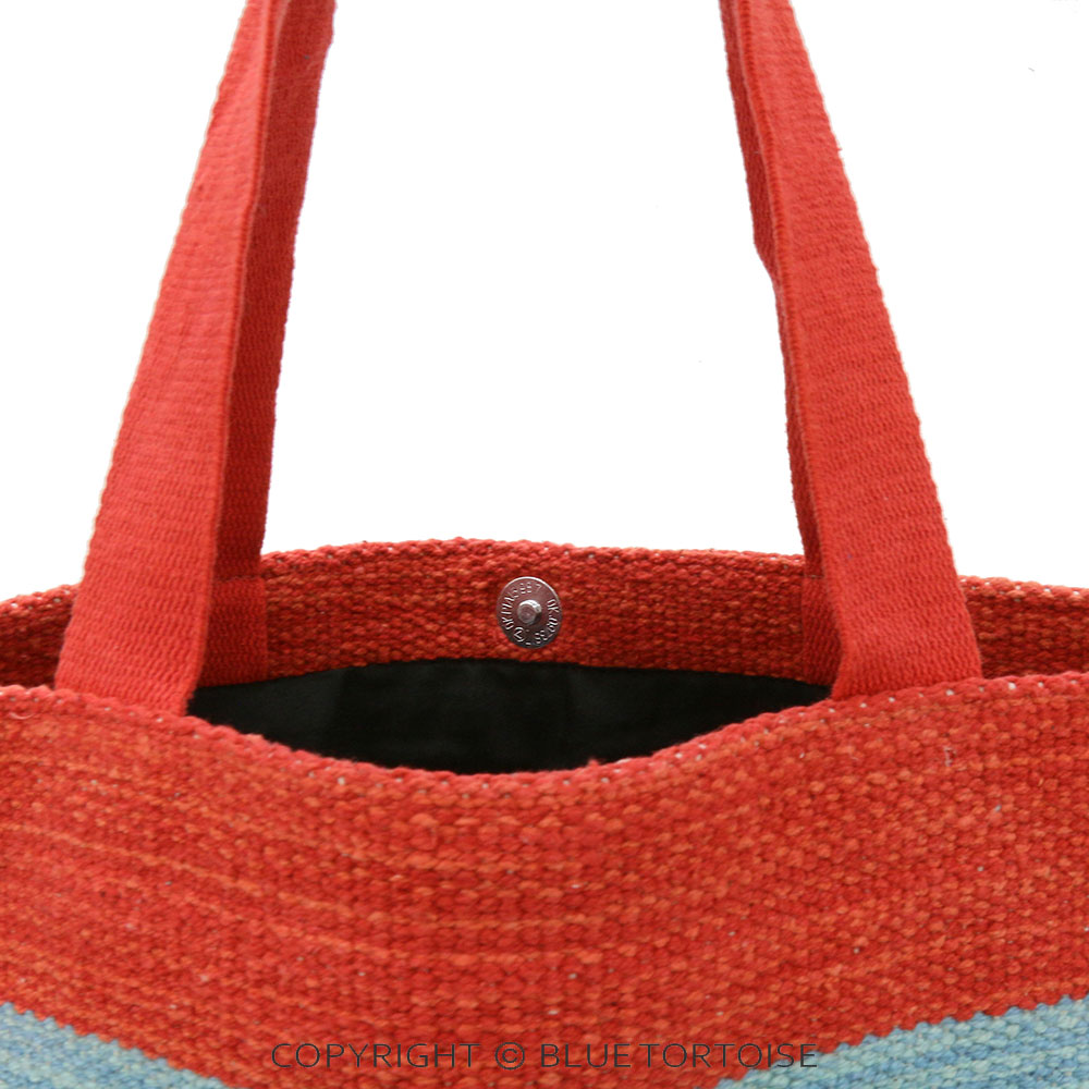 Handmade Aztec Pattern Cotton Handloom Magnetic Tote Bag - Image 6